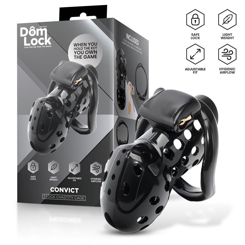 Convict Jaula castidad con Candado Interno