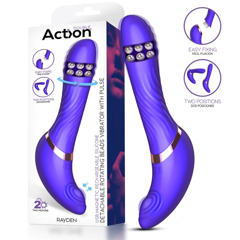 Rayden Vibrador con Pulsación y Bolas Internas