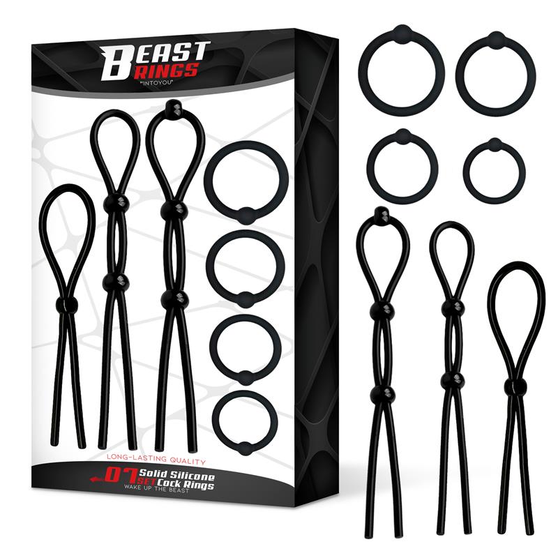 Set de 7 Anillos para el Pene Silicona Sólida