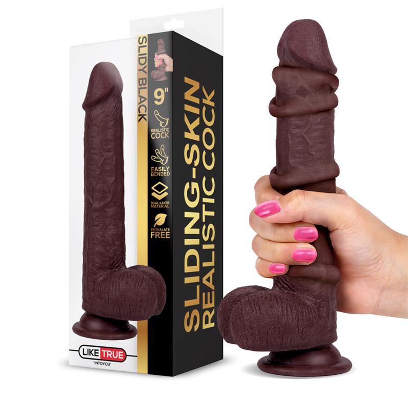 Dildo Realista Dual piel Retráctil y Orientable