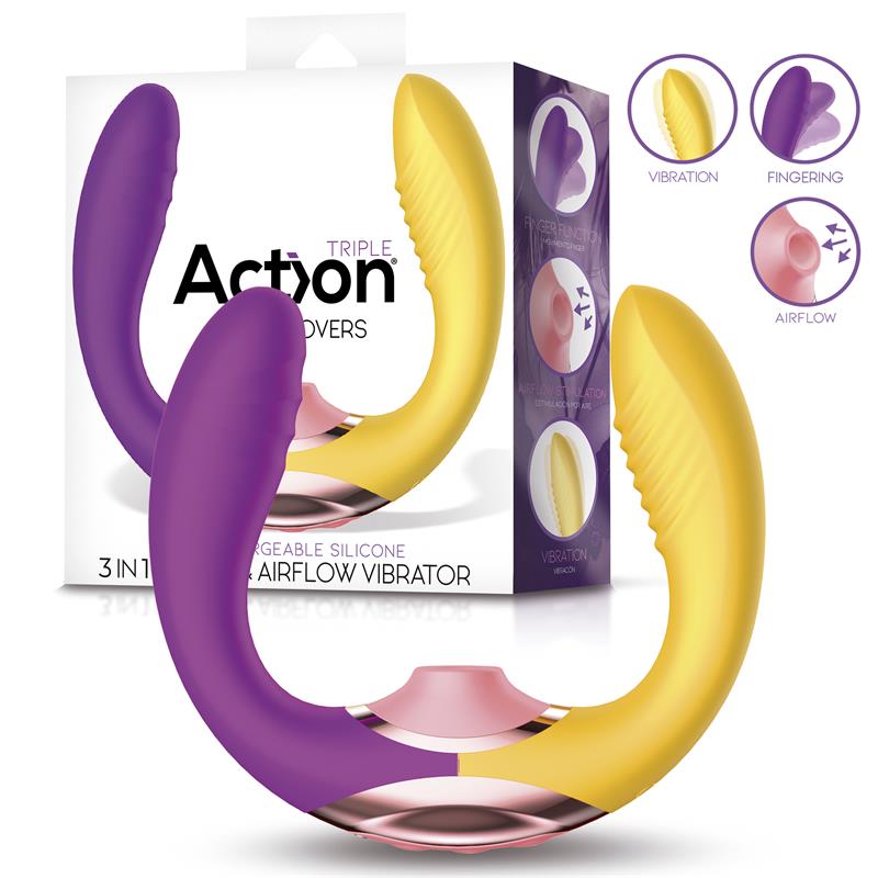 Lovers 3 in 1 Vibrador con Finger y Succión