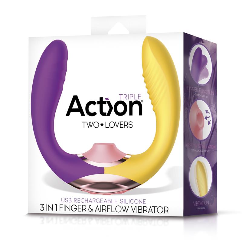 Lovers 3 in 1 Vibrador con Finger y Succión