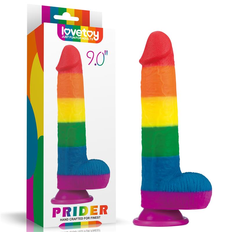 Dildo Prider 23cm Silicona Líquida LGBQT+