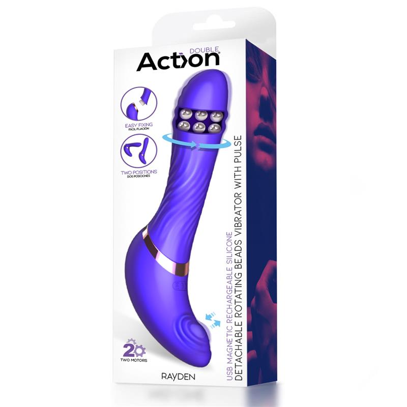Rayden Vibrador con Pulsación y Bolas Internas