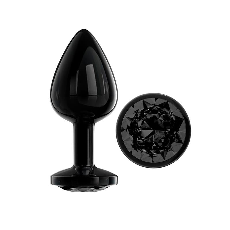 Plug Metálico negro con Joya Talla M