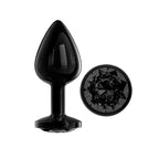 Plug Metálico negro con Joya Talla M