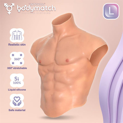 Boomax Traje Torso Masculino Hiperrealista Silicona