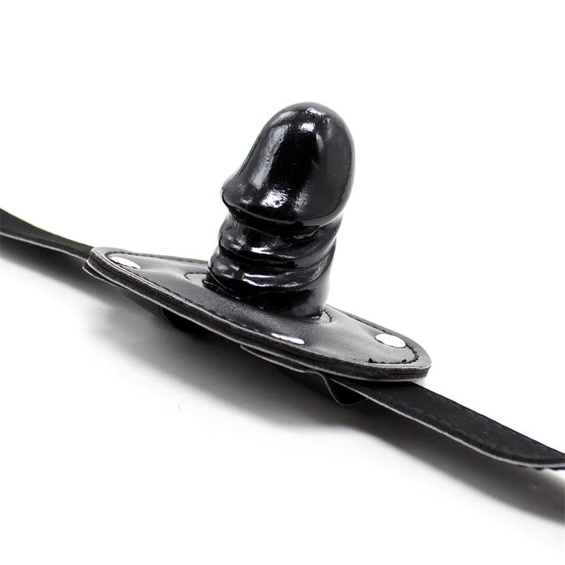 Mordaza con candado y dildo