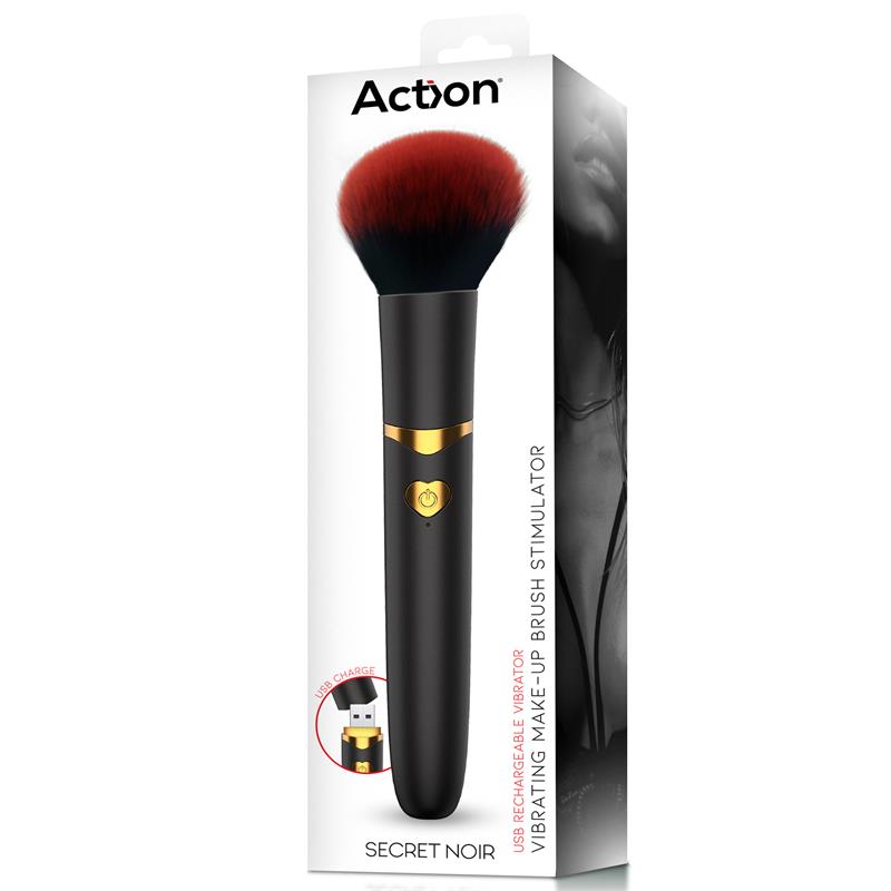 Estimulador Brocha de Maquillaje con Vibración Negro