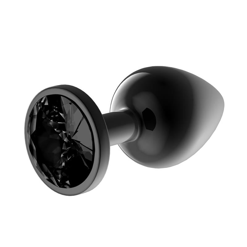 Plug Metálico negro con Joya Talla L