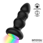 Krax Plug Anal con Vibración,Luz Led y Control Remoto