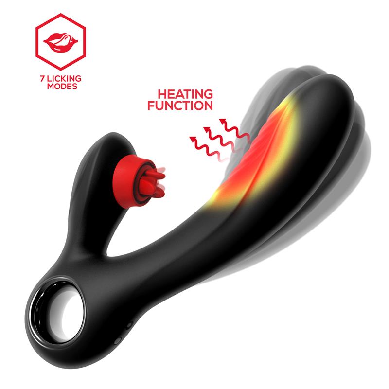 Vibrador con Calor y Triple Lengua Niza