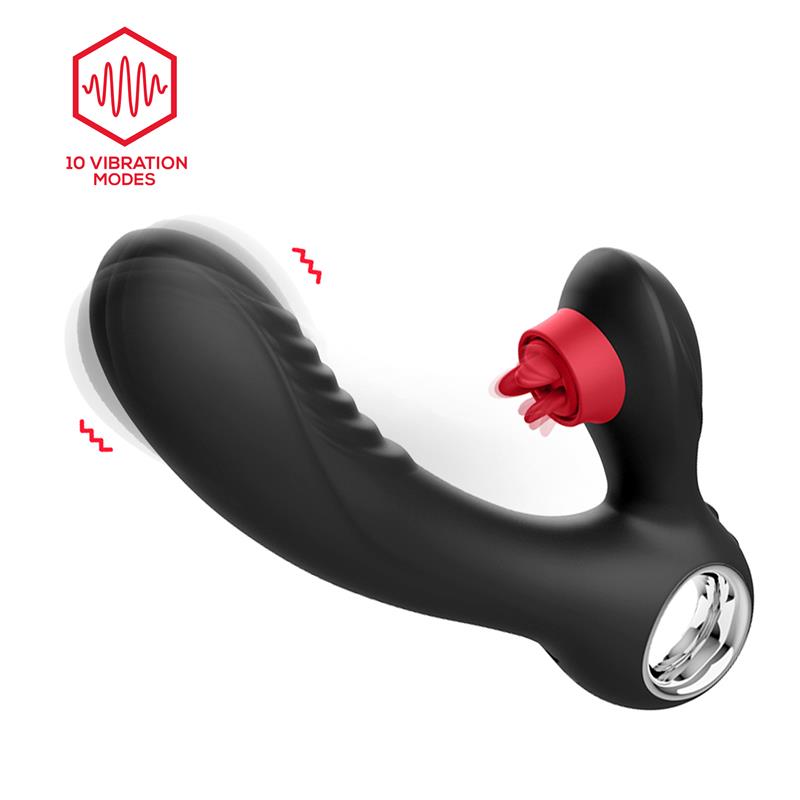 Vibrador con Calor y Triple Lengua Niza