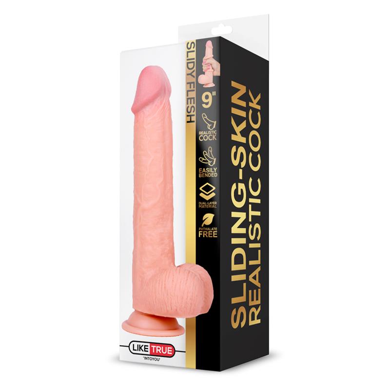 Dildo Realista Dual piel Retráctil y Orientable