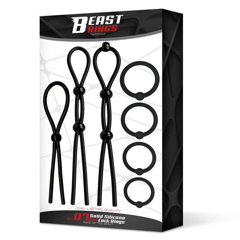 Set de 7 Anillos para el Pene Silicona Sólida