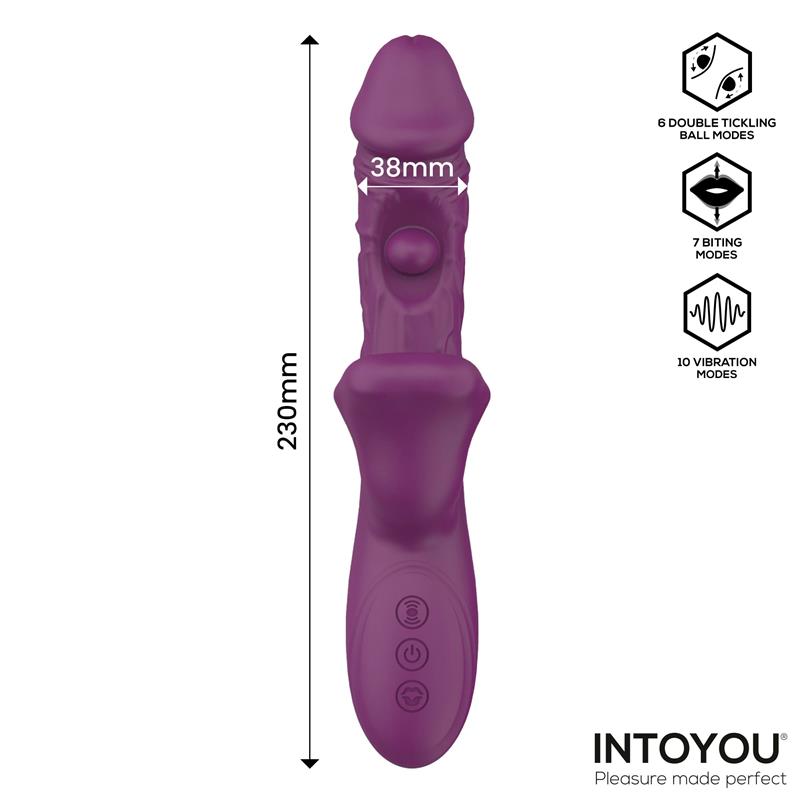 Vibrador Bella Doble Bola, Cosquilleo y Mordisqueo