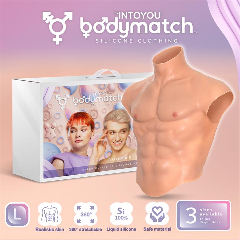 Boomax Traje Torso Masculino Hiperrealista Silicona