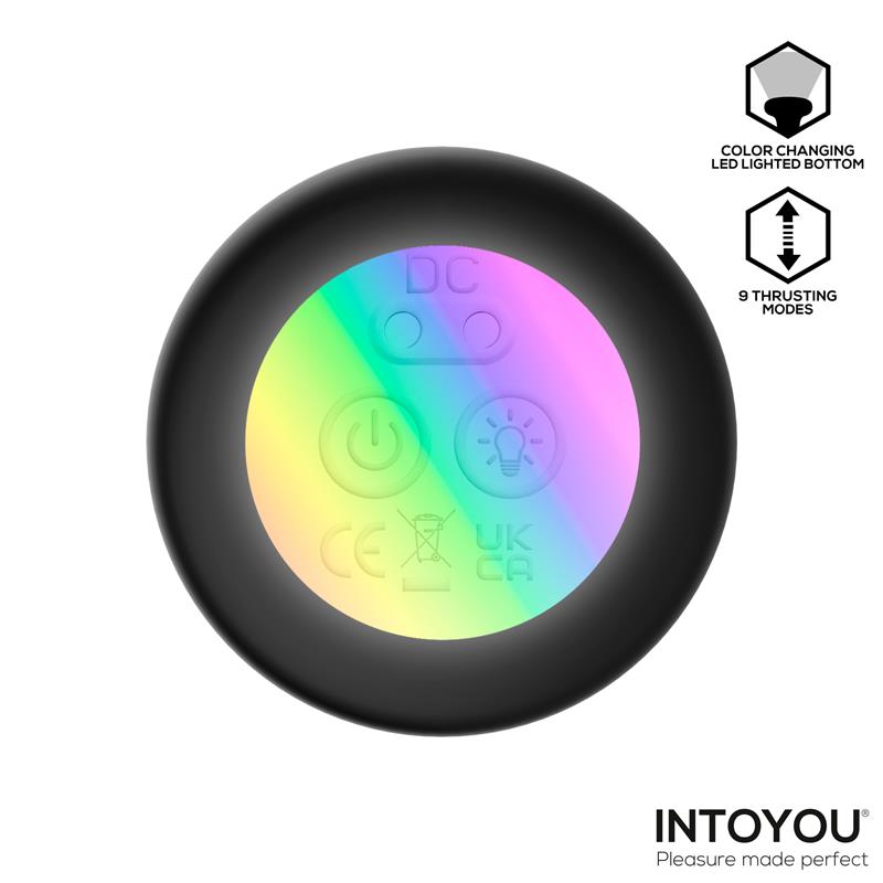 Krax Plug Anal con Vibración,Luz Led y Control Remoto