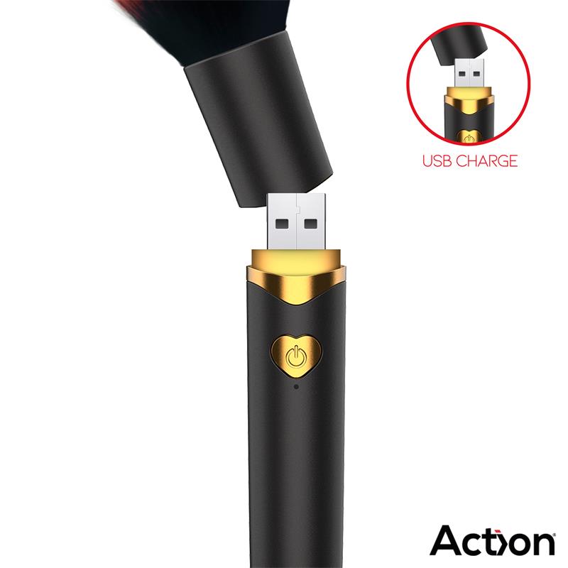 Estimulador Brocha de Maquillaje con Vibración Negro