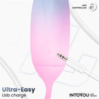 Huevo Silicona Doble Capa con APP Azul/Rosa
