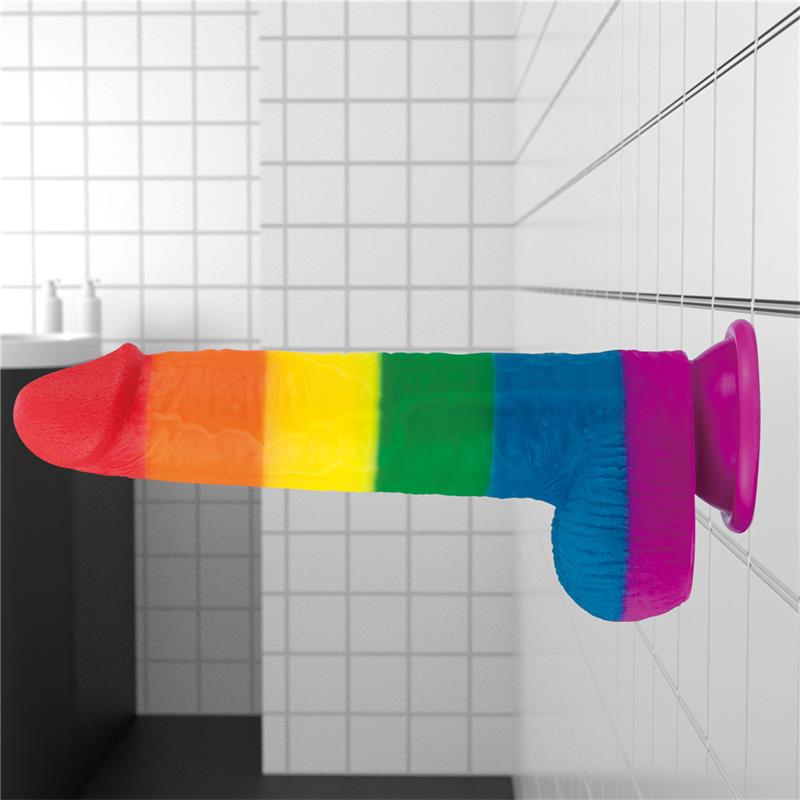 Dildo Prider 23cm Silicona Líquida LGBQT+